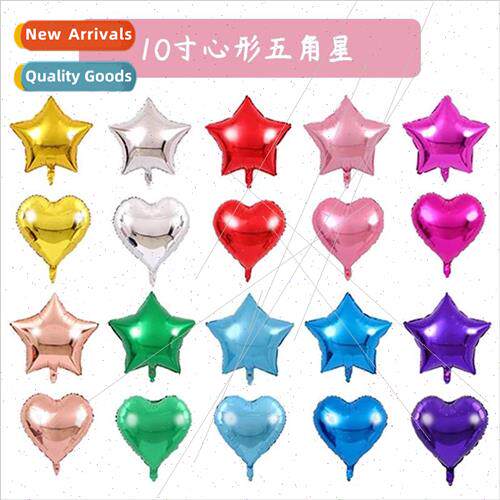 10 inch small pentagram love aluminum balloon birthday party