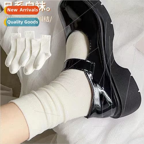 White socks female mid-calf socks hundred ins summer thin so