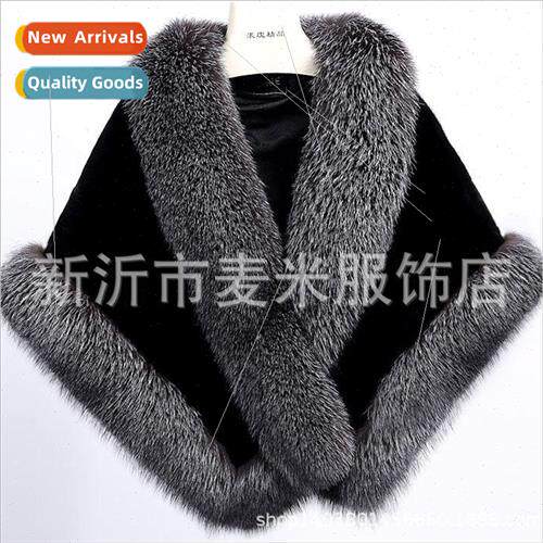Fall and winter long new imitation fur fox hair bride evenin