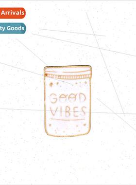 2019 New GOOD VIBES Star Drip Oil Brooch Denim Jacket Lapel