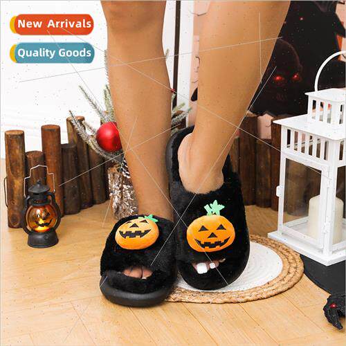 Halloween pumpkin cotton slippers new cartoon warm winter th