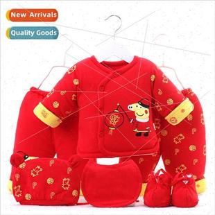 Newborn red clothes winter cotton jacket baby cotton suit me
