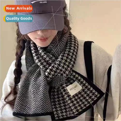 Scarf female winter new Korean  of the thousand birds check