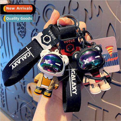 Drip rubber cool bear keychain pendant men and women cute ex