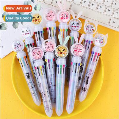 New multi-color ballpoint pen 10 colors color writing smooth