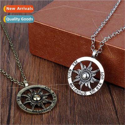 Vintage Hollowed Out Sunflower Necklace Personalized Radiant