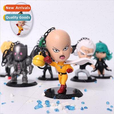 6 One Punch Superman small handle keychain anime  pendant ch