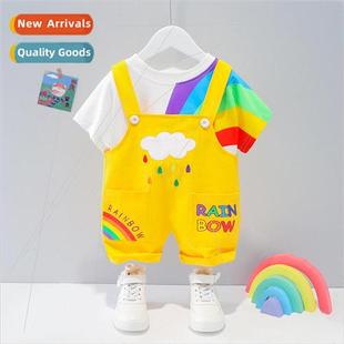 childrens short girls Summer rain boys new suit 2021 sleeved