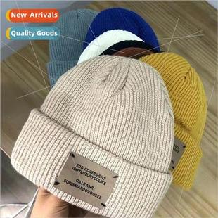 female patch Hat cap couple wool winter retro Japanese warm