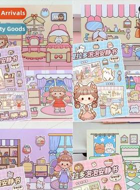 quiet book cute handbook stickers three-dimensional sticker