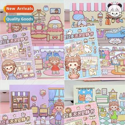 quiet book cute handbook stickers three-dimensional sticker