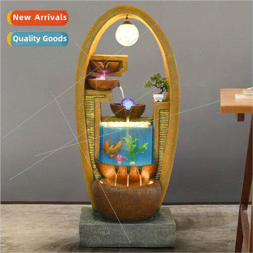Chinese creative goldfish tank decorative running water orna