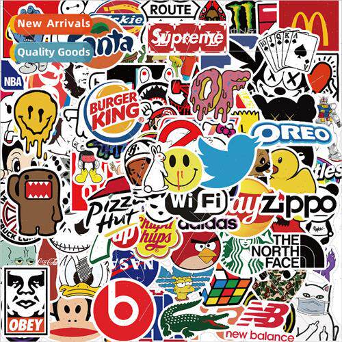 101 pieces of  LOGO cartoon graffiti stickers car luggage de