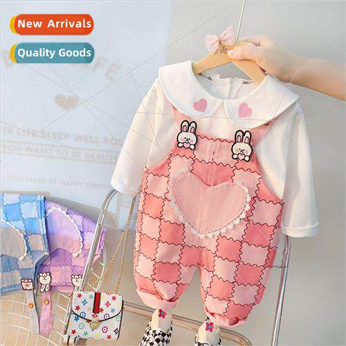 Girls fall strappy pants 适用eign  suit new children Korean