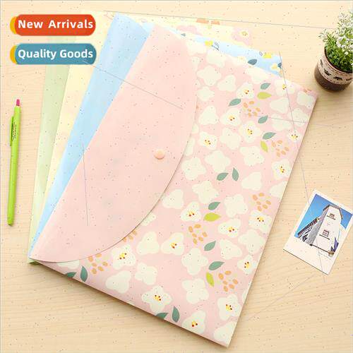 a4 cartoon file bag Snap button pvc file bag office data bag