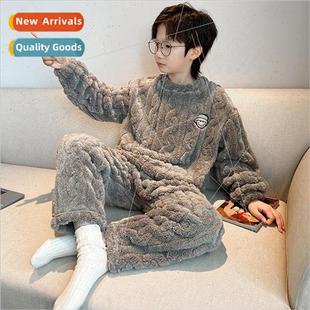 new winter suit thickened wear and home Boys 2023 fall
