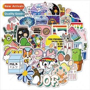 50 ins small fresh cute stickers waterproof luggage notebook