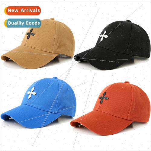 Spring and Autumn four-leaf clover embroidered hat female Ko