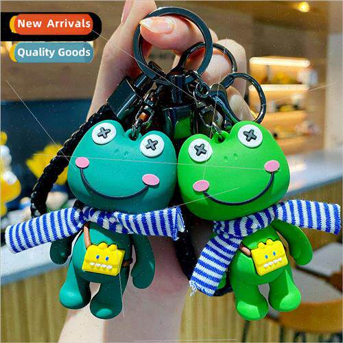 Cute fun scarf frog doll keychain female cute nd couple exqu