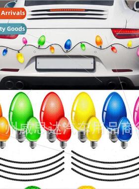 Christmas Magnetic Stickers Christmas Bulbs Santa Claus Refl
