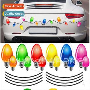 Christmas Magnetic Stickers Christmas Bulbs Santa Claus Refl