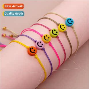 Beach Vacation Style Multicolor Smiley Niche Acrylic Designs