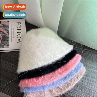 velvet fisherman hundred rabbit vegan fur female Korea hat