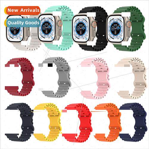 适用 Apple Ocean Band 8Apple Watch Ultra Ocean Silicone Band