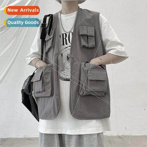 Summer function wind work vest jacket men ins nd with loose