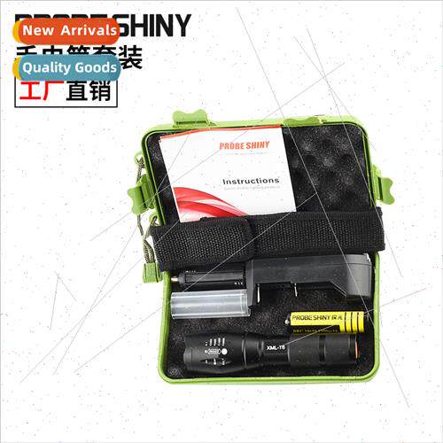 Explore light T6 flashlight 18650 battery LED strong zoom ou