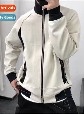 Standing collar jacket mens 2023 spring and fall new persona