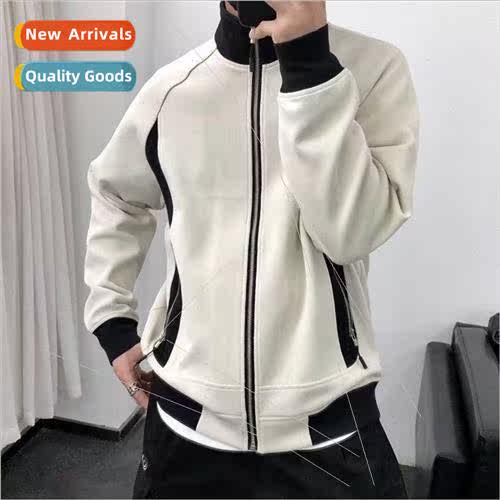 Standing collar jacket mens 2023 spring and fall new persona