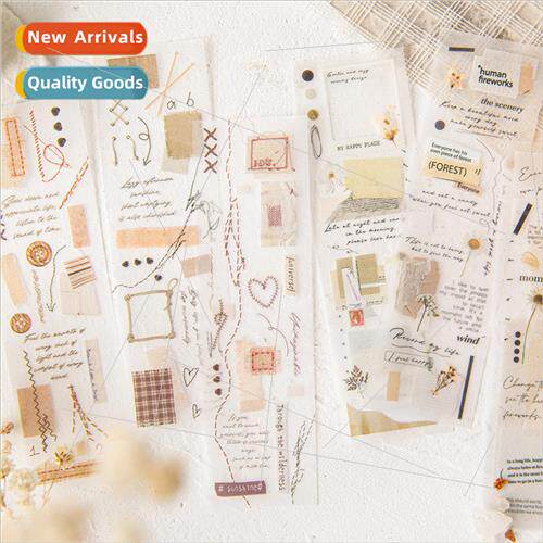 Sulfate paper sticker book gentle rambling series light retr