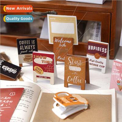 Retro series message clip lovely wooden photo clip desktop o
