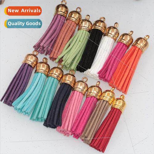DIY jewelry accessories 5CM gold cap Korean velvet tassel br