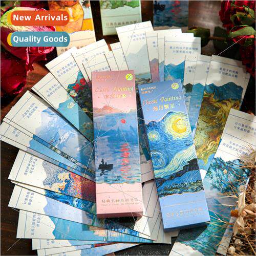 Boxed Bookmarks Classic Famous Paintings Series Vintage Van