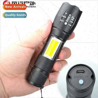 A100 T6 LED flashlight with built-in 18650 rechargeable lith
