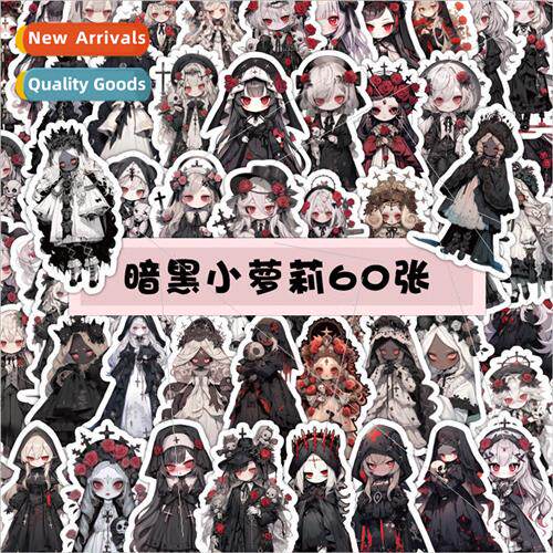 60 dark loli stickers secondary rose girl notebook ipad hand