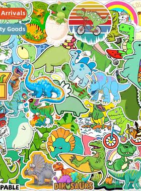 50 new dinosaur cartoon graffiti stickers car computer lapto