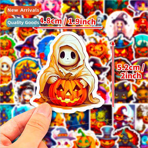 50 Halloween Pumpkin Witch Stickers Stickers shein Scary Hal