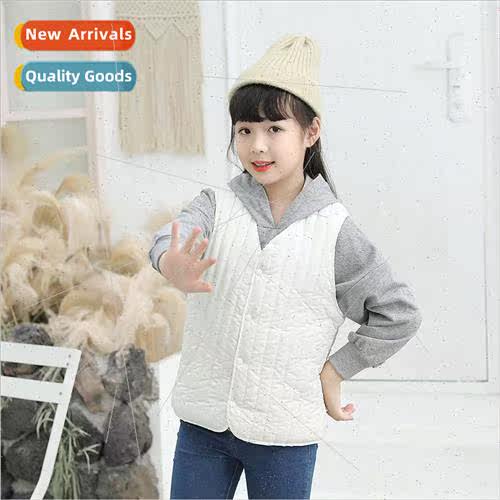 2021 new childrens one-piece cotton vest padded fall and win
