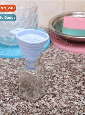 Retractable large mouth folding funnel household oil jug oil