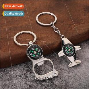 multifunctional portable compass opener keyc bottle Creative