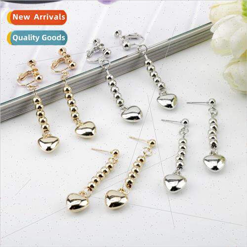 New Full-time hunter cecil hisoka peach heart earrings gold