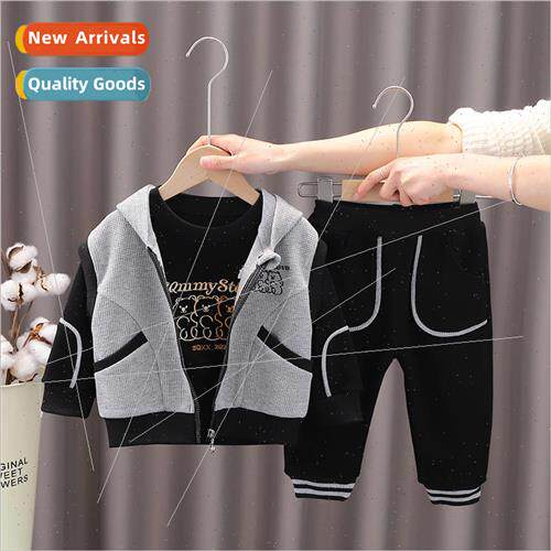 Childrens clothing children hooded vest jacket long-sleeved