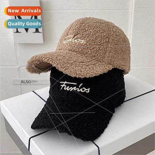 Lambs wool hat female fall and winter thickened warm duck to