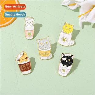 cartoon hide cup creative coffee cute Personalized cat milk