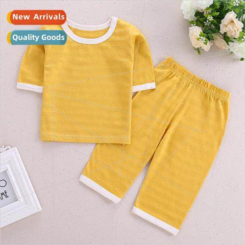 Baby suit summer cotton two-piece thin section air-condition