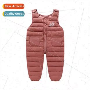Baby backpack pants children down cotton pants winter thicke