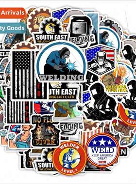 Welders Stickers 50 Toolbox Helmet Welding Construction Unio